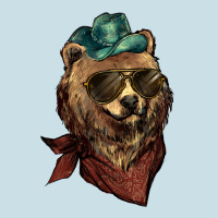 Bear Cowboy Bandana Glasses Ladies Tee | Teevron