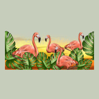 Flamingos With Sunset Ladies Tee | Teevron