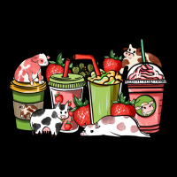 Cow And Strawberry Coffee Cups Ladies Tee | Teevron