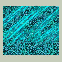 Blue Glitter With Leopard Pattern Classic Tee | Teevron