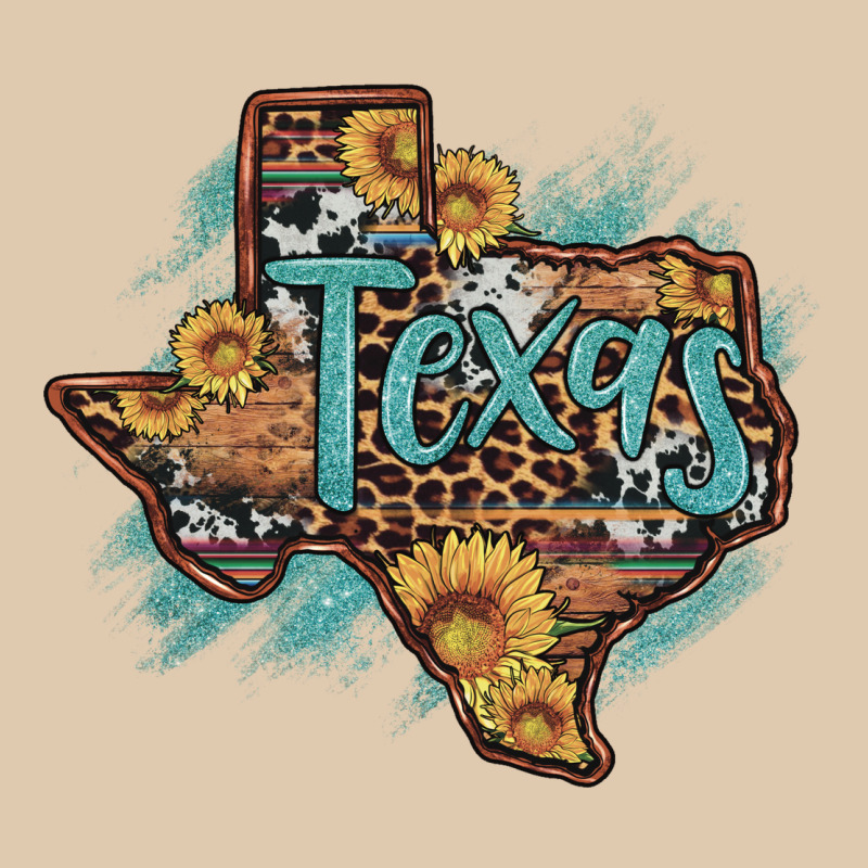 Leopard Cowhide Sunflower Texas Map Heavyweight Sweatshirt by Artiststas | Teevron