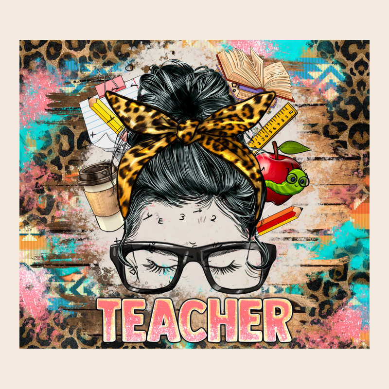 Teacher Messy Bun Tumbler Zipper Hoodie by BarkalooDesign | Teevron