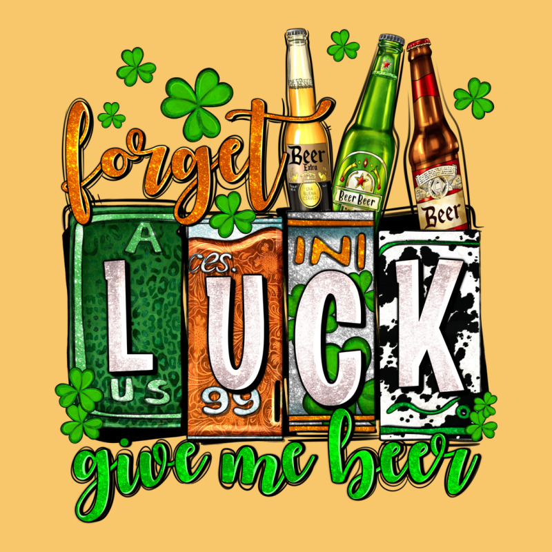 St. Patrick's Forget Luck Give Me Beer Vintage Hoodie by OliviaCreatesArt | Teevron