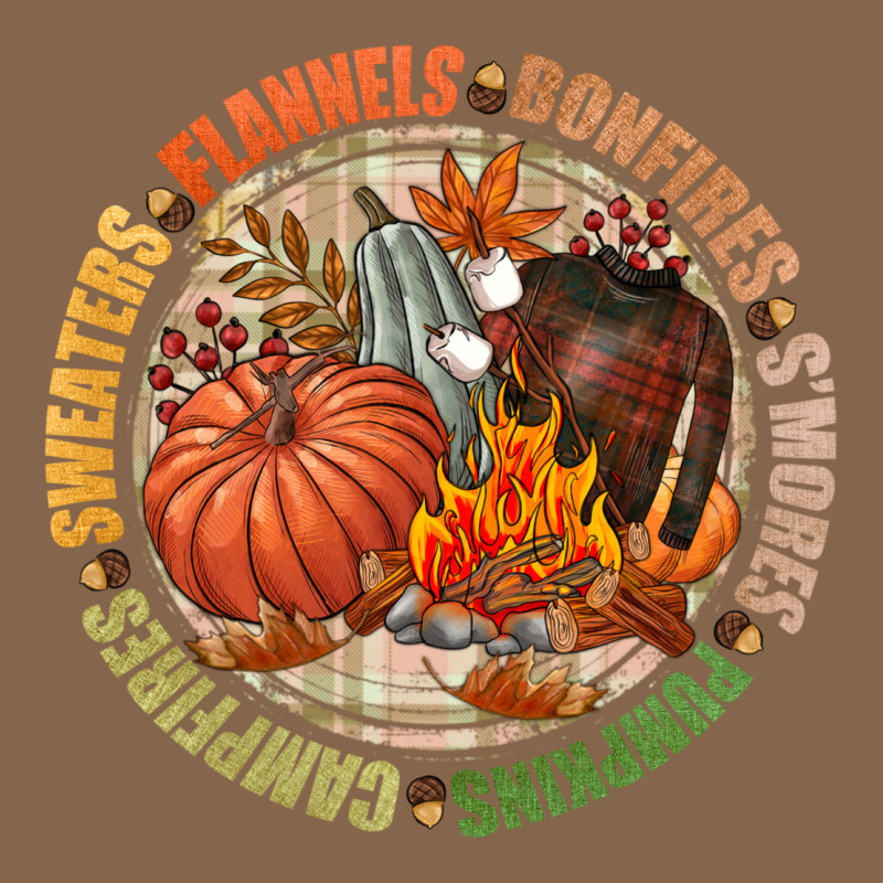 Bonfires Flannels Smores Campfires Pumpkin Premium Tee by NancyCooperArtShop | Teevron