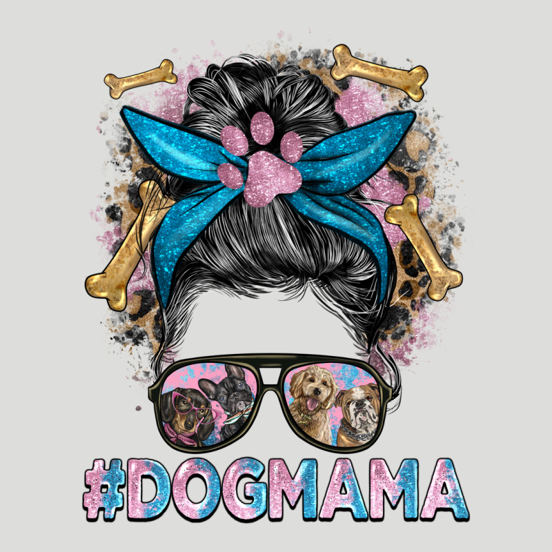 Dog Mama Messy Bun Zipper Hoodie by BarkalooDesign | Teevron