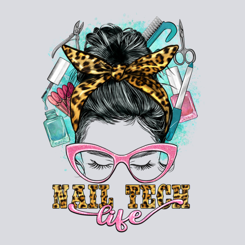 Nail Tech Life Messy Bun Zipper Hoodie by BarkalooDesign | Teevron