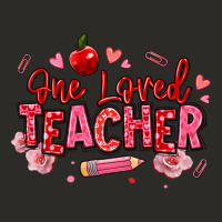 One Loved Teacher Afro Messy Bun Heavy Core Tee | Teevron