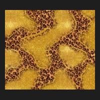 Gold Glitter With Leopard Pattern Classic Tee | Teevron