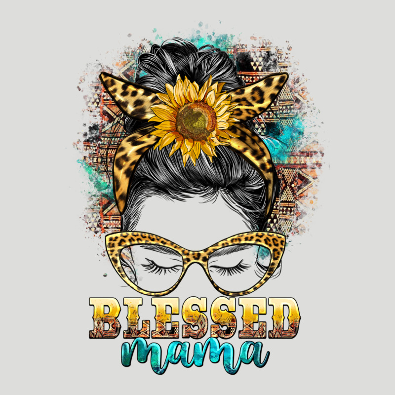 Blessed Mama Messy Bun Zipper Hoodie by BarkalooDesign | Teevron