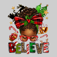 Christmas Believe Afro Messy Bun Premium Tee | Teevron