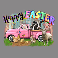 Happy Easter Truck With Farm Animals Easter Day Vintage Tee | Teevron