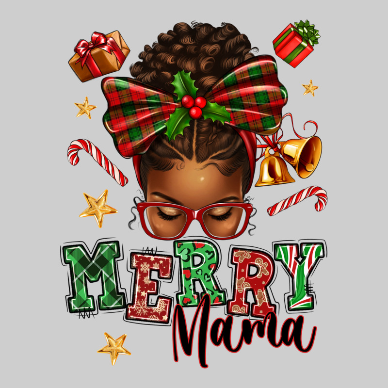 Merry Mama Afro Messy Bun Premium Tee by texasbilliewilder | Teevron