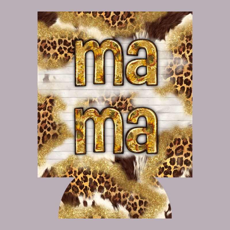 Mama With Leopard And Cowhide Regular Can Cooler Vintage Tee by HowdyJamesFarm | Teevron