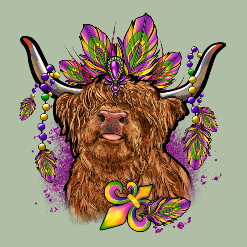 Mardi Gras Cow Urban Heavy Tee by OliviaCreatesArt | Teevron