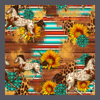 Western Horse Sunflowers Gemstone Seamless Pattern Vintage Hoodie | Teevron