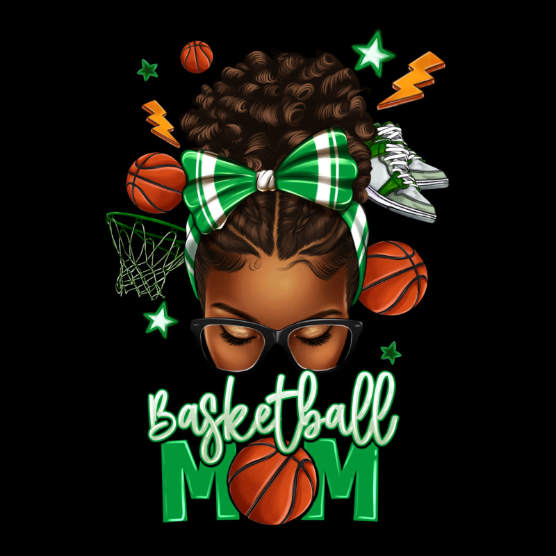 Basketball Mom Afro Messy Bun Heavy Core Tee by texasbilliewilder | Teevron