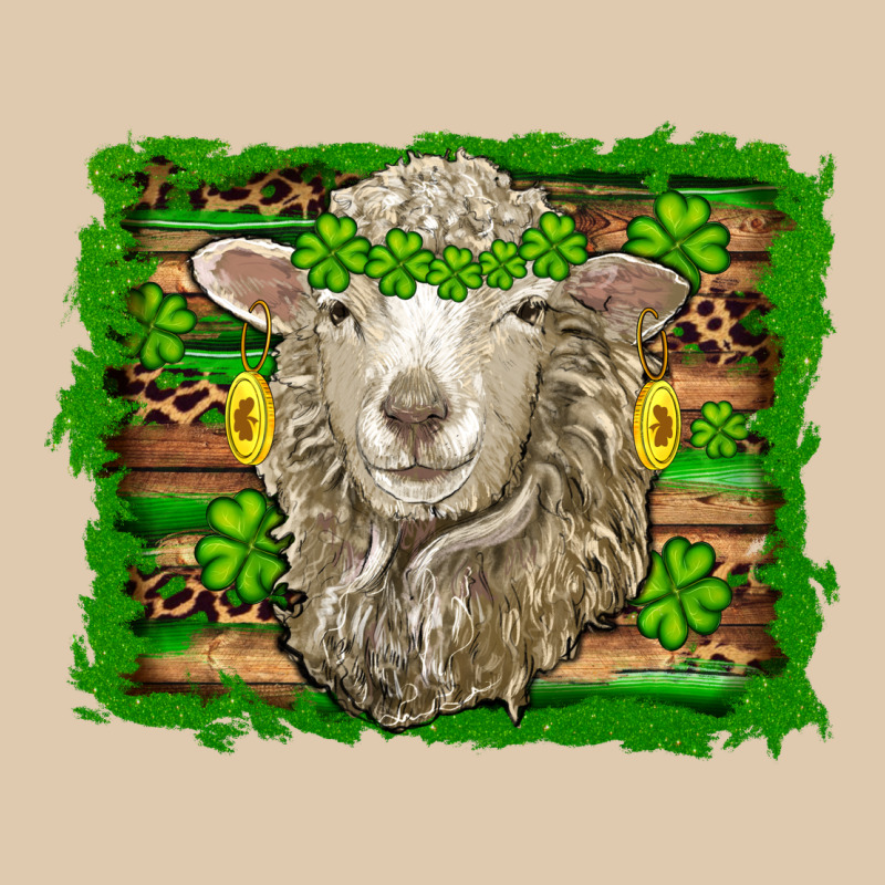 St Patricks Day Sheep Shamrock Gold  Serape Leopard Glitter Heavyweight Sweatshirt by Artiststas | Teevron