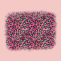Pink Glitter Leopard With Heart Background Urban Heavy Tee | Teevron