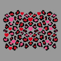 Valentine's Day Leopard And Heart Background Vintage Hoodie | Teevron