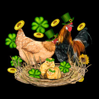 St Patricks Day Farm Chicken Rooster Chick  Shamrock Gold Heavyweight Sweatshirt | Teevron