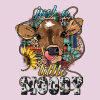 Just A Little Moody Baby Cow Ladies Tee | Teevron