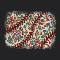 Baseball Leopard Glitter Background Vintage Tee | Teevron