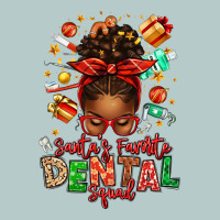Santa's Favorite Dental Squad Afro Messy Bun Heavy Core Tee | Teevron