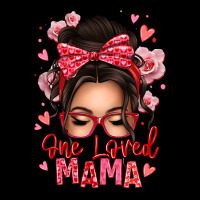 One Loved Mama Messy Bun Heavy Core Tee | Teevron