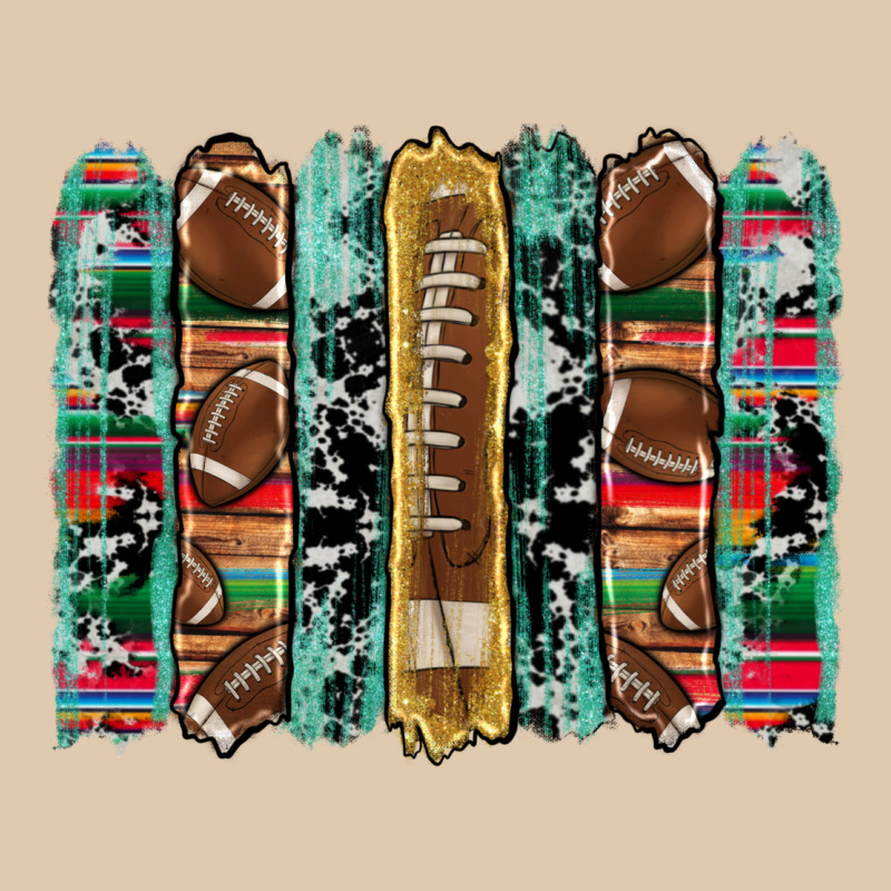 Football Serape Cowhide Turquoise Glitter  Brushstrokes Heavyweight Sweatshirt by Artiststas | Teevron