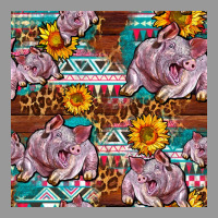 Western Landrace Pig With Sunflowers Seamless Vintage Hoodie | Teevron