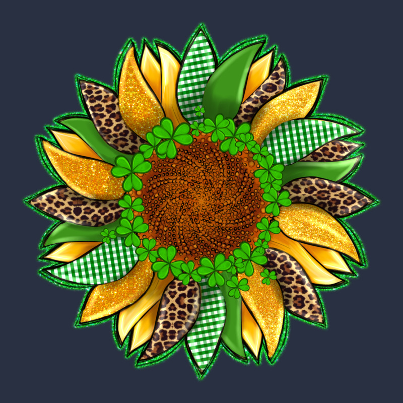 St Patricks Sunflower With Leopard  Shamrock And Glitter Heavyweight Sweatshirt by Artiststas | Teevron