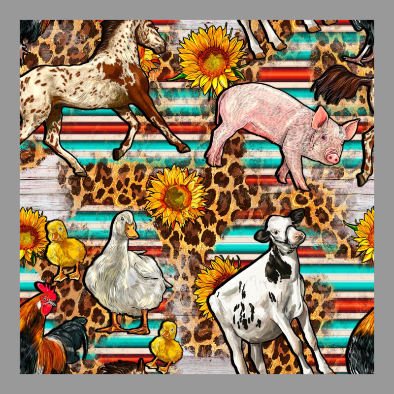 Western Leopard Farm Animals Seamless Pattern Vintage Hoodie by FaDigitalArtStudio | Teevron