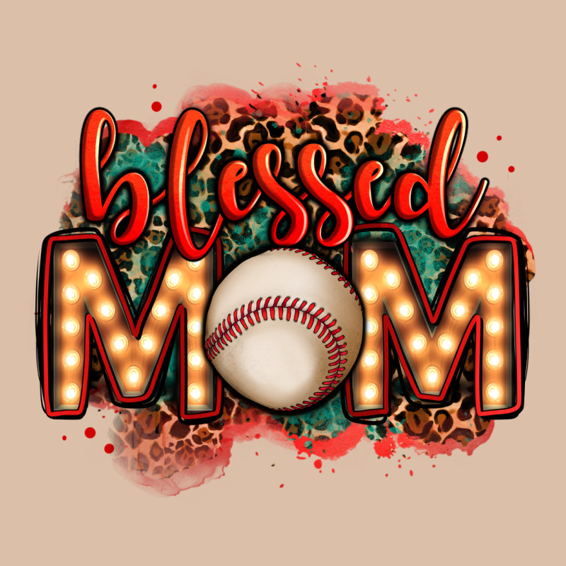 Blessed Baseball Mom Lightbulb Letters Urban Heavy Tee by OliviaCreatesArt | Teevron
