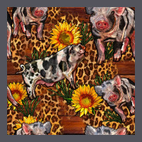 Western Spotted Pig With Sunflowers Seamless Vintage Hoodie | Teevron