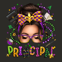 Mardi Gras Principal Caucasian Messy Bun Heavy Core Tee | Teevron