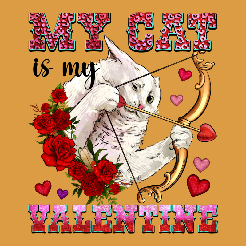 My Cat Is My Valentine Urban Heavy Tee by OliviaCreatesArt | Teevron