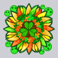 Sunflower With St Patricks Smiley Face And Shamrock With Glitter Heavyweight Sweatshirt | Teevron