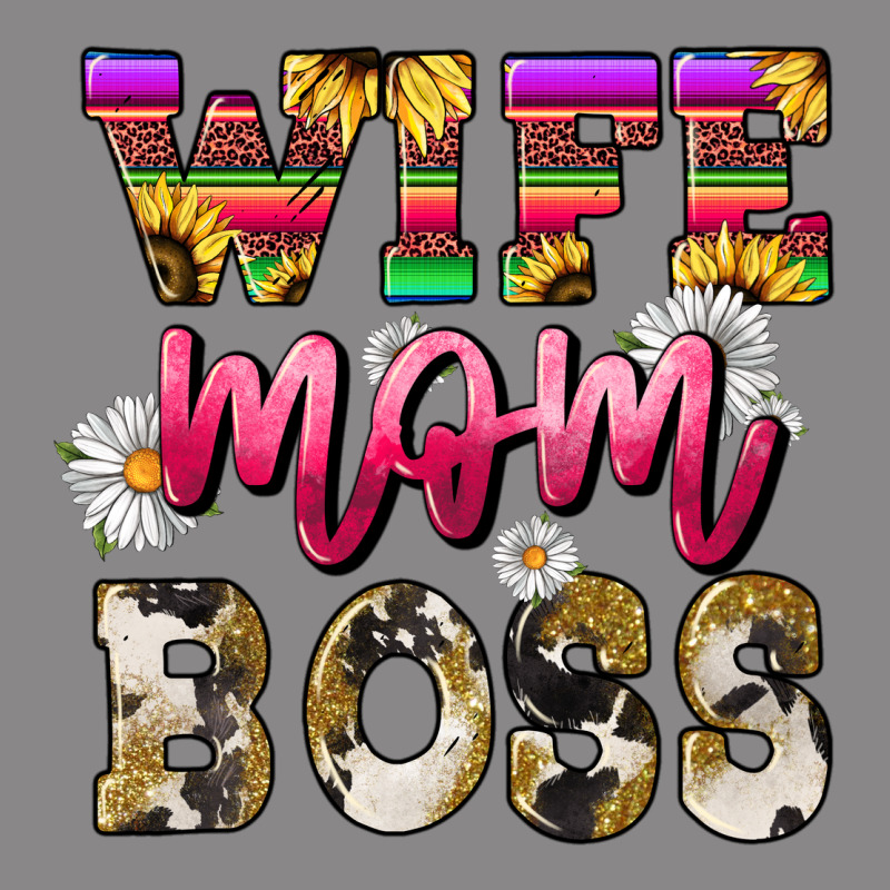 Wife Mom Boss Daisy Mother's Day Vintage Tee by HowdyJamesFarm | Teevron