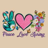 Peace Love Springwith Flowers And Butterfly Heavyweight Sweatshirt | Teevron