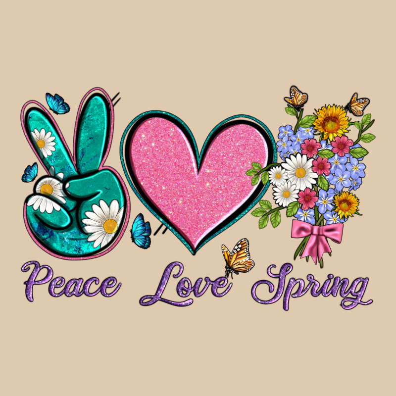 Peace Love Springwith Flowers And Butterfly Heavyweight Sweatshirt by Artiststas | Teevron