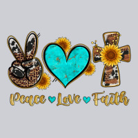 Peace Love Faith With Cros And Sunflower Heavyweight Sweatshirt | Teevron