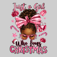 Just A Girl Who Loves Pink Christmas Afro Messy Bu Premium Tee | Teevron