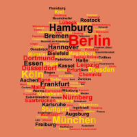 Germany Map Silhouette Towns Cities Flag Berlin Travel T Shirt Classic Tee | Teevron