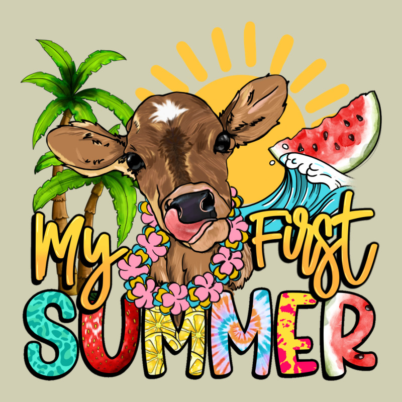 My First Summer Baby Cow Heavy Core Tee by NancyCooperArtShop | Teevron