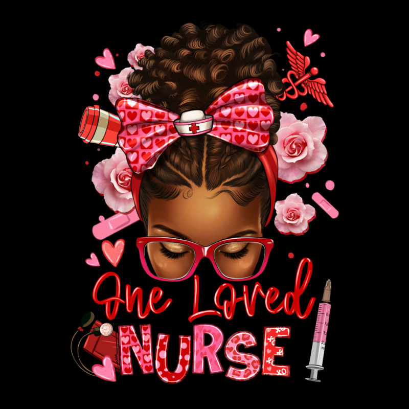 One Loved Nurse Afro Messy Bun Heavy Core Tee by texasbilliewilder | Teevron