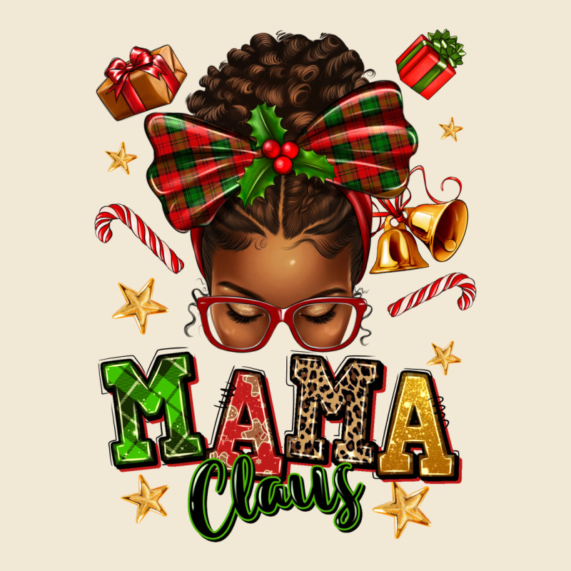 Mama Claus Afro Messy Bun Premium Tee by texasbilliewilder | Teevron