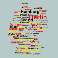 Germany Map Silhouette Towns Cities Flag Berlin Travel T Shirt Heavy Core Tee | Teevron