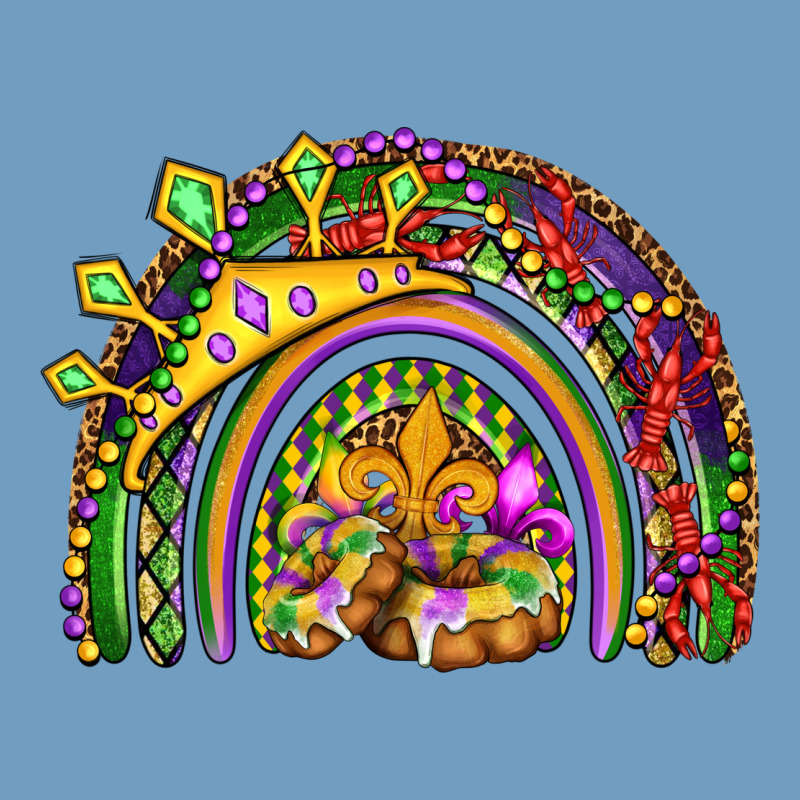 Mardi Gras Rainbow Urban Heavy Tee by OliviaCreatesArt | Teevron