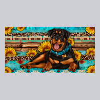 Rottweiler With Sunflowers License Plate Heavyweight Sweatshirt | Teevron