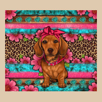 Dachshund Puppy Floral Heavyweight Sweatshirt | Teevron
